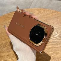 Foldable Magnetic Phone Case Mate X7 X6 Premium PU Leather Texture Electroplated Hinge Shockproof PC Cover Huawei Mate X3