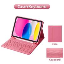 Dėklas iPad 10 kartos su rašiklio laikikliu Planšetiniams kompiuteriams Angliškas klaviatūros dėklas iPad Pro11 Air 5 11 iPad 10 9 11-osios A16 dėklui iPad 11th A16 pink
