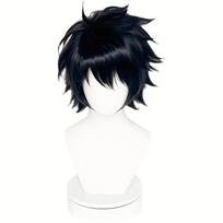 Cosplay Anime Mirties Užrašas L·Lawliet Perukas Juodas Berniukas Trumpi Plaukai Sceninėms Estetikos Kostiumas Kasdieniam Dėvėjimui Perukai Aukštos Temperatūros Šilkas black