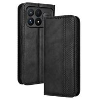 Apverčiamas dėklas, suderinamas su Xiaomi Poco F9 Ultra, PU odos telefono dėklas, viso korpuso apsauga su [RFID blokavimu] for Xiaomi Poco F9 Ultra juoda