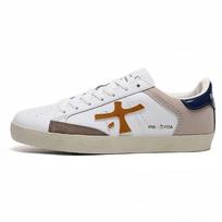 Retro kryžiaus rašto kasdieniai smėlio spalvos guminio paduko sportbačiai Size 45 white