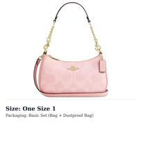 COACH Teri Artificial Leather Shoulder Bag Medium Women's Rouge Pink CAL51-IMPO One Size 1 white