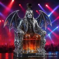 Kūrybingas Ozzy Osbourne Juodų Sparnų Viskiui Decanteris 350ml Aukšto Borosilikatinio Stiklo Kaukolės Vyno Butelis Gotikinė Namų Baro Dekoro black cap 350ml
