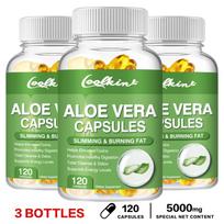 Coolkin Aloe Vera 5000mg 200:1 Concentrate 120 Capsules, Supports Overall Health 120*3