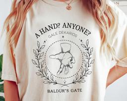 Gale Baldur's Gate 3 Shirt, A hand? Anyone? BG3 Dark Urge Gale's Hand, Gale approves, Adventure Awaits, Gale Dekarios, Astarion L white
