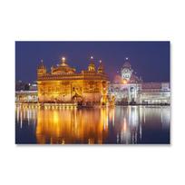 Sikhų aliejinė tapyba, auksinė šventykla, Amritsaro plakatų siena, indėnų šventosios svetainės apdaila 30cm×40cm NoFrame