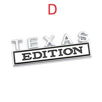 3D metalo lipduko emblema Texas Edition ženklelio logotipo bagažinės korpusas, skirtas J/eep F/ord F-150 C/hevrolet C/hevy D