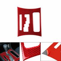 Anglies pluošto automatinio pavarų perjungimo skydelio vidaus apdailos apdaila, suderinama su „Dodge“ įkrovikliu Red carbon fiber pattern red