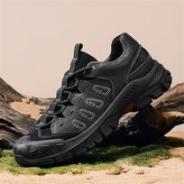 Fashion Fashion Outdoor Non Slip Sole Sports Shoes High-quality Comfortable Versatile Commuting Shoes Branded Men's Leather Casual Shoes 46 juoda
