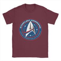 S-Stars T-Treks Discovery Starfleet Men's T Shirts  Novelty Tees Short Sleeve O Neck T-Shirt 100% Cotton New Arrival Clothing L blue