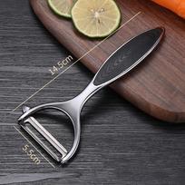 Nerūdijančio plieno skustukas, Bulvių skustukas, Namų apyvokos daugiafunkcinis skustukas, Įvairiems vaisiams, daržovėms, melionams ir moliūgams Black handle of Model C gray