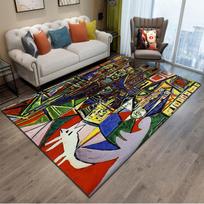 15 dydžių abstraktus Picasso paveikslas, meniški kilimai miegamojo grindims, kiliminės dangos svetainei, namų dekoras, minkštas flanelės kilimėlis, zoninis kilimas, dovana 150x220cm (59x86in)