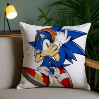 Cool Character S-Sonic-MT The Hedgehog Pillow Case Sofa And Living Room Decorative Cushion Covers Dust-proof And Mite-proof F 12x12Inch blue