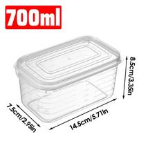 1/2/5/10 vnt. sukraunamos skaidrios plastikinės šaldytuvo laikymo dėžutės su užspaudžiamu dangteliu šviežio maisto organizavimui 2PCS skaidri