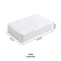 Mini Desktop Storage Box with Pop-Up Cover: Dustproof Plastic Organizer for Cotton Swabs, Cosmetic Pads, and Miscellaneous Items white