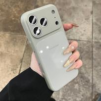 Originalus Stiklinis Blizgus Kietas Atsparus Smūgiams Dėklas iPhone 17 16 15 14 13 12 11 Pro Max Plus Makaronų Saldainių Spalvos Dangtelis iPhone Air iPhone 15 Plus pilka spalva