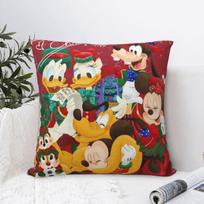 Mickey And Friends Kalėdinė pagalvės užvalkalo spausdinimo užvalkalas Pagalvės užvalkalas Dovana Donaldas Antis Plutonas Dekoratyvinės pagalvės užvalkalas Lovos kvadratas 45*45cm 30cmx30cm blue