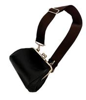 ZAZALAND Mini Shoulder Bag with Clasp, Opens for Easy Access, Leather, Retro Style, Black black