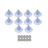 10 Pcs Rubber Strong Suction Cup Replacements for Glass Table Tops with M6 Screw-Good