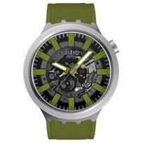 SWATCH Essentials Quartz Movement 30m Water Resistance Unisex Watch 47mm Gray Dial Stainless Steel Case SB07S118 Gray Dial gray