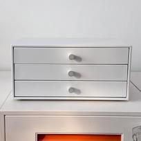 Elegantiška daugiasluoksnė metalinė stalo saugojimo spintelė 150H x 320W x 230D mm gray