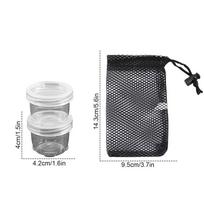 Spices Jar Camping Portable BBQ Seasoning Storage Box with Carrying Bag Outdoor Cooking Condiment Containers Set for Salt Pepper black