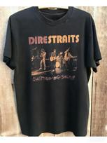 Dire Straits Band Sultan Dance Graphic T-Shirt | Retro Rock Band T-Shirt with Band Member Illustrations M black