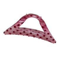 Hair Claw Anti-slip Teeth Large Shark Clip Dot Print Half-Tied Hair Strong Grip Back Head Hair Clip Hair Accessory rožinė