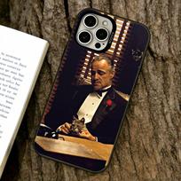 Krikštatėvio telefono dėklas iPhone 17,16,15,14,13,12,11 Plus,Pro Max,XS, Spalvotas Sidabrinis Juodas Dangtelis iPhone14Plus