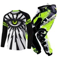Vaikiški motokroso marškinėliai, kelnės, žali, juodi, 3, 4, 5, 6, 7, 8, 9, 10 metų, visureigių kostiumas, mėlynas, oranžinis, enduro, krosas, berniukas ir mergaitė. XXL-28