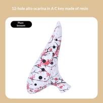 12 skylių okarina instrumentas Okarinos Alto C tonas Profesionalus dervos okarinos instrumentas muzikos mylėtojui pradedančiajam gray