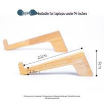 Solid Wood Vertical Laptop Cooling Stand & Storage Tray with Neck Protection beige