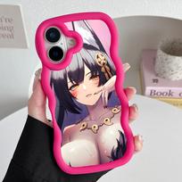 Azur Lane Musashi Wavy Edge TPU Mobile Phone Case for iPhone 17 16 15 14 13 12 11 Air Pro Max Plus Colorful Cover iPhone 12 pink