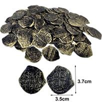 30/60/90/120pcs Pirate Gold Silver Bronze Coins Doubloon Bulk Kids Fake Play Cosplay Party Treasure Chest Games Tokens 30pcs