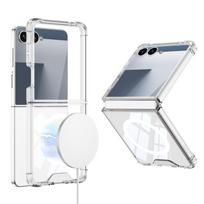 For Samsung Galaxy Z Flip 7 Case Soft Airbag Shockproof magnetic Wireless charging Protective Back Cover Case For Z Flip 7 Shell Galaxy Z Flip 7 skaidri