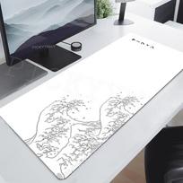 Juodas ir baltas pelės kilimėlis Japonijos didžioji banga pelės kilimėlis Stalo kilimėliai Didelis kompiuterio pelės kilimėlis Įmonės stalo kilimėlis XXL pelės kilimėlis 800x300x2mm black
