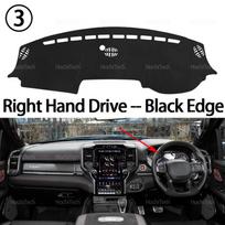For Dodge Ram 1500 2500 3500 2019 2022 2023 Anti-Slip Dashboard Cover Protective Pad Car Accessories Sunshade Carpet Right Hand Black gray