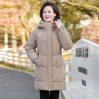 Moteriškas žieminis pūkuotas medvilninis paminkštintas striukė su gobtuvu, vilnos storas parkas Šiltas laisvas ilgas paltas sniego paltas laisvas XXXXL smėlis