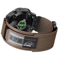 22mm 26mm QuickFit laikrodžio apyrankė Garmin Fenix 8 7 7X 6 6X 5X Plus/Epix Pro Gen 2 47mm 51mm/Tactix 7/Enduro 3 sportiniam nailoniniam dirželiui QuickFit 22mm ruda
