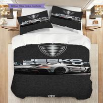 Koenigsegg Jesko Elegance trijų dalių komplektas (1 * antklodės užvalkalas + 2 * pagalvės užvalkalai, be šerdies) 2D plokščias antklodės užvalkalas ir pagalvės užvalkalas Minkštas ir patogus 135x200cm