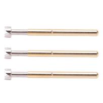 100pcs Pogo Pin 4 Claws Plum Head Type Brass Material 2.36mm/0.1in Tube Diameter 34mm/1.3in Length Spring Testing Pins brass beige