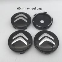 4pcs 3D For Citroen C2 C4 C5 C6 56mm 60mm 68mm Car emblem Wheel hub Center Cap Badge covers sticker Decals Styling accessories sdfh52 gray