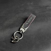 Luxury Leather Car Emblem Keychain Keyring For BMW E60 F10 E46 F30 E90 G11 G12 G30 G38 F20 X5 E70 E39 E36 E87 X7 E92 E91 E28 G20 mkdf86 for BMW gray