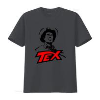 Men's T-shirt Tex Willer Comic 70th Anniversary Streetwear Casual Round Neck With Bold Red And Black Design Regular Fit 4XL black