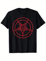 Baphomet Pentagram T-shirt S red