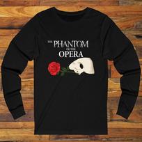 The Phantom of the Opera rose mask T-shirt M brown
