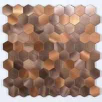 Mozaikinės sienų plytelės Lipnios Vandeniui atsparios Aliumininės Šešiakampės Virtuvės Vonios Plytelės Backsplash Ugniai atsparios Sienoms Virtuvėje 30cm 30cm
