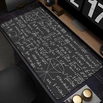 Mouse Pad Design Non-Slip Geometric Science Math Formula Desk Mat Gaming Accessories Stitched Edges For Home And Gamer Mousepad 30cmx60cm black