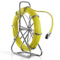 VEVOR Fish Tape Fiberglass, 152M 6.3MM, Duct Rodder Fishtape Wire Puller with Stand, Cable Running Rod with Locking Mechanism, Fishing Tools
