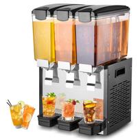 VEVOR Commercial Beverage Dispenser, 3 Tanks 10 L Per Tank Juice Dispenser 43 x 41 x 68 cm